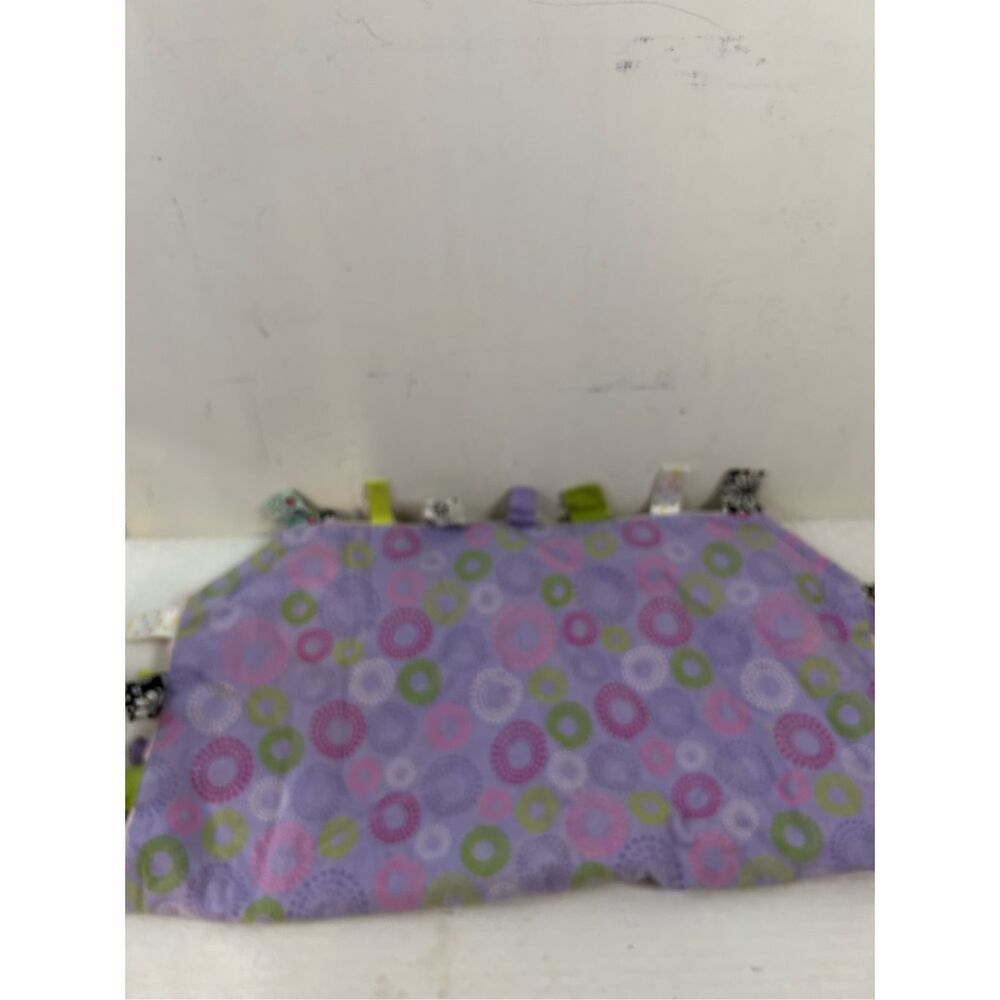 Taggie pink‎ textured / purple infant blanket 21x22"